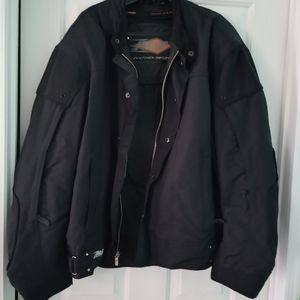 Power Trip Men's Black Motorcycle Jacket. 2XL